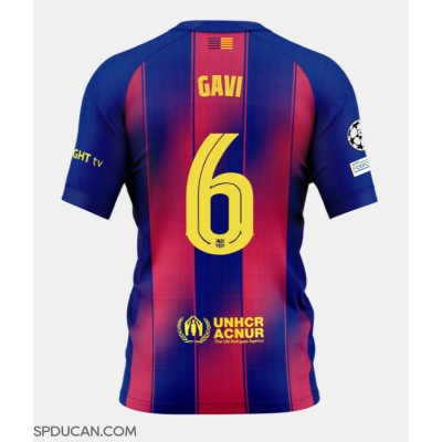 Muški Nogometni Dres Barcelona Paez Gavi #6 Domaci 2025-26 Kratak Rukav Muški Nogometni Dres Barcelona Paez Gavi #6 Domaci 2025-26 Kratak Rukav